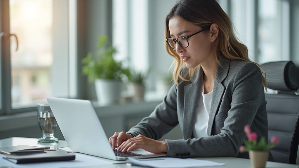 Профессиональное рабочее место с финансовыми инструментами и ноутбуком