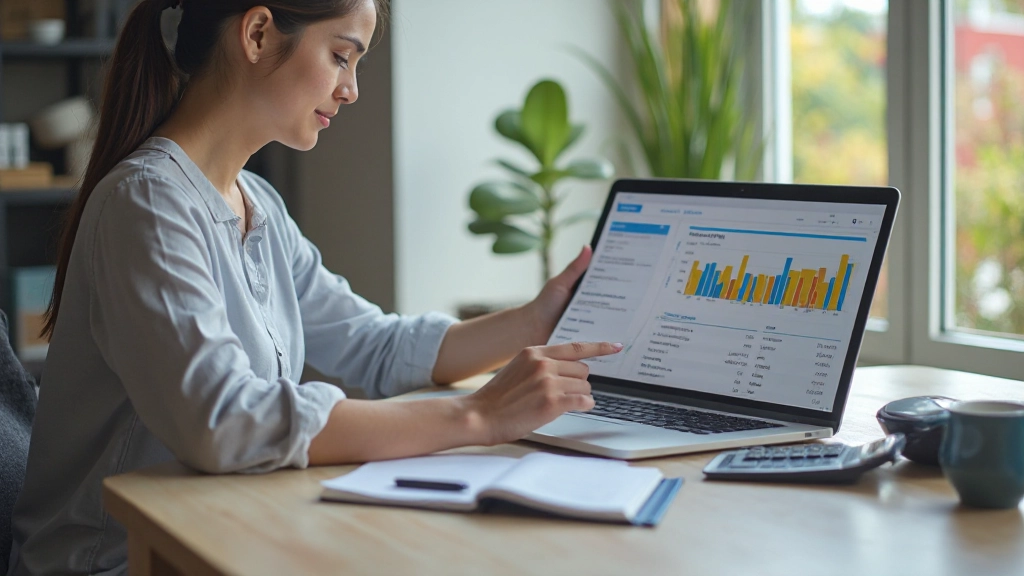 Профессиональный рабочий стол с бюджетным планировщиком и финансовыми документами