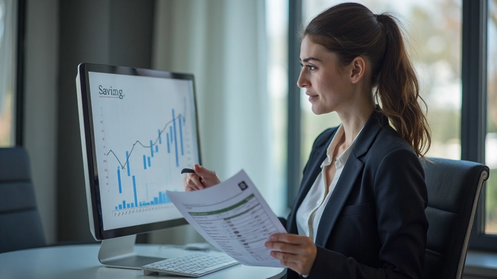 Визуализация растущих сбережений и финансового роста с графиками и диаграммами