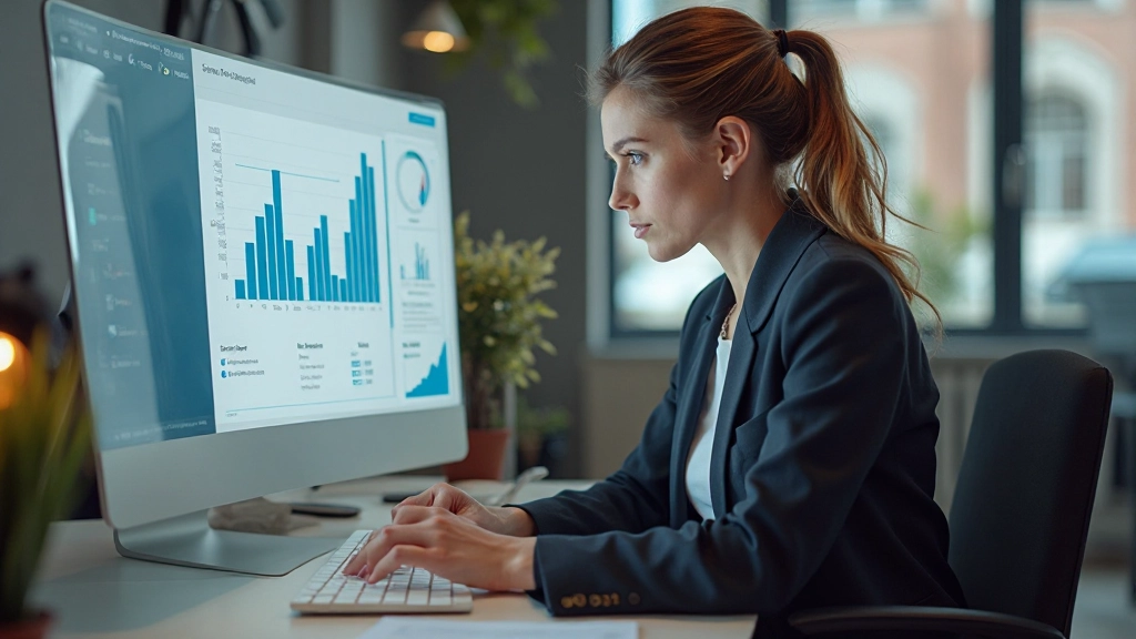 Анализ финансовых показателей на экране компьютера